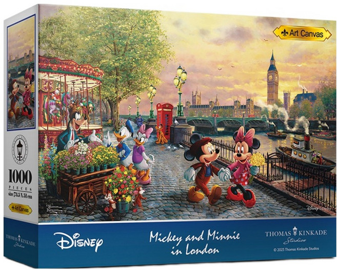 THOMAS KINKADE 迪士尼倫敦米奇與米妮拼圖, 7019, 1個, 1000件