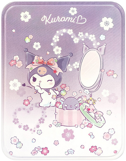 HUNDRED PICTURES 百耘圖 Kuromi 櫻花系列 紫櫻美妝鐵盒拼圖 180 x 120mm, HP-BX036011, 1個, 36片