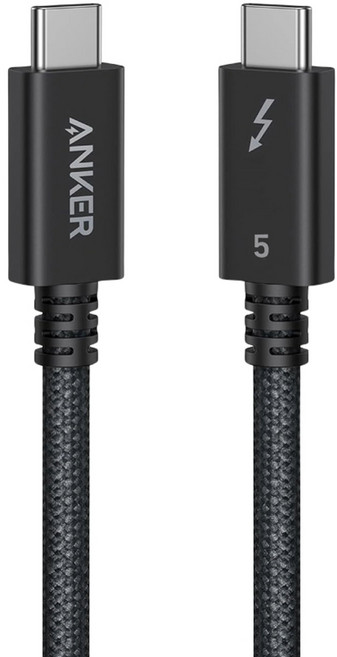 ANKER Thunderbolt 5 USB-C-USB-C 編織充電線 A84N1, 1m, 黑色, 1個