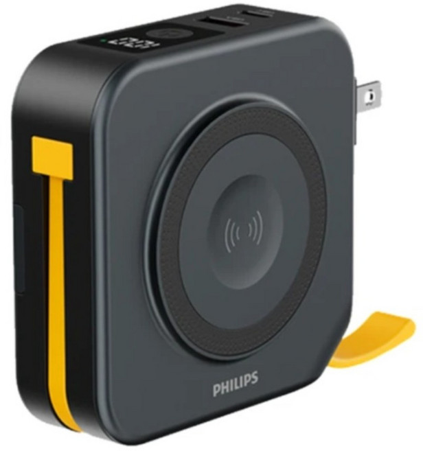 PHILIPS 飛利浦 多合一半固態行動電源10000mAh, 霧黑, DLP4349SB