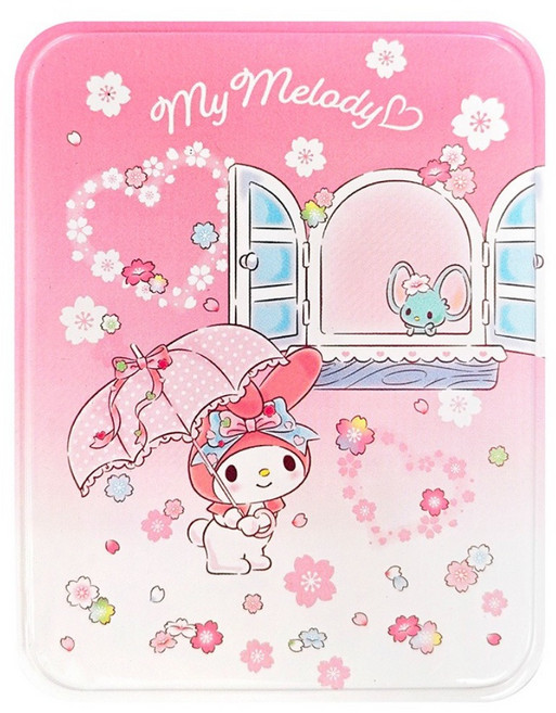 HUNDRED PICTURES 百耘圖 櫻花系列 窗前花雨鐵盒拼圖 12 x 18cm HP-BX036010, My Melody, 1個, 36片