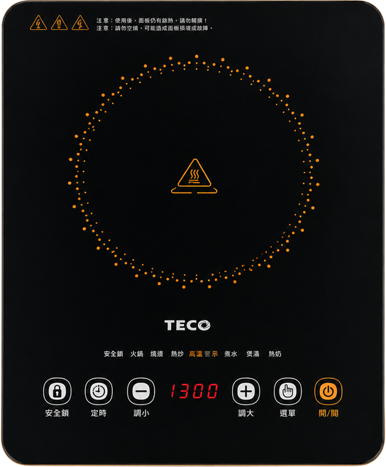 TECO 東元 微電腦觸控電陶爐, 檯面, XYFYJ577