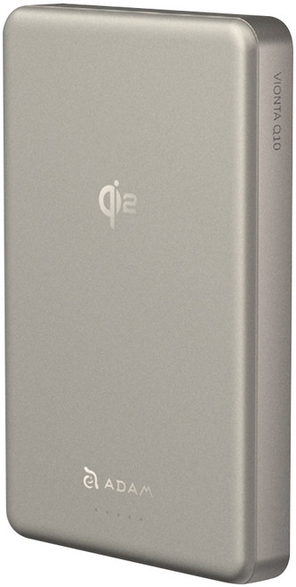 ADAM elements 亞果元素 Qi2 超輕薄行動電源 10000mAh Type-C, 鈦色, VIONTA Q10