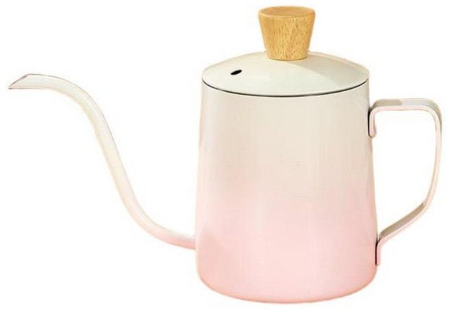 Couselect 不鏽鋼手沖長嘴細口壺 漸變粉, 1個, 單品, 600ml