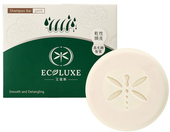 ECOLUXE 艾蔻斯 洗髮餅 花漾潤澤光感, 100g, 1件