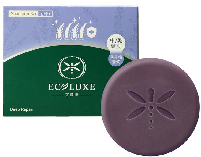 ECOLUXE 艾蔻斯 薰衣草B5洗髮餅, 100g, 1件