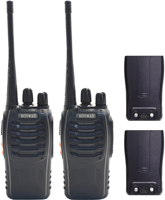 RONWAY 專業無線電對講機 雙電組 2台組, 1套, F9