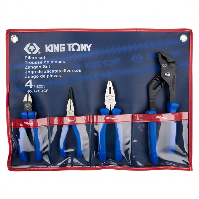KING TONY 金統立 專業級工具 4件式歐式鉗組 KT42104GP, 1套