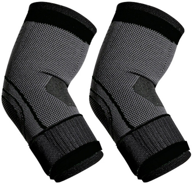 AOLIKES 奧力克斯 纏繞加壓彈力護肘, 黑色, 2個