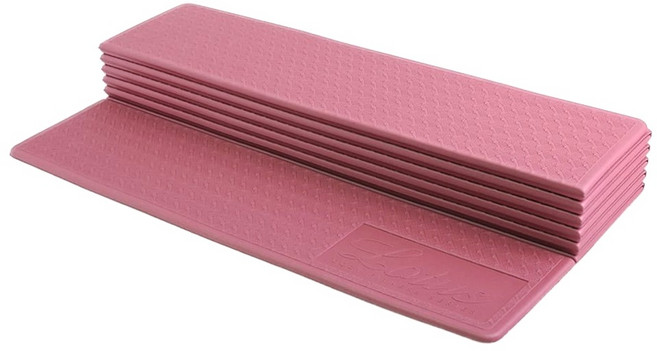 Lotus COZY FITNESS SERIES 升級版安全親膚環保止滑橡膠折疊瑜珈墊 台灣製, 乾燥玫瑰, 1個