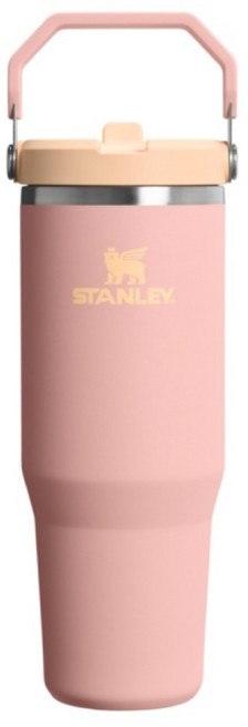 STANLEY 經典系列 IceFlow 手提吸管杯2.0, 蜜桃粉, 1個, 0.88L