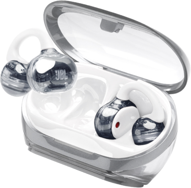 JBL 開放式耳夾藍牙耳機, 白色, SOUNDGEAR CLIPS