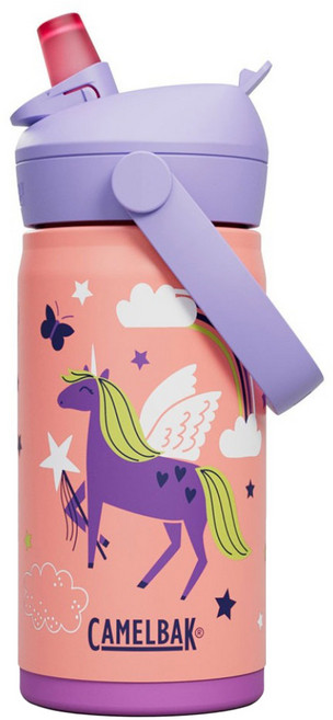 CAMELBAK Flip Straw 咬嘴吸管不鏽鋼保溫瓶, 魔幻獨角獸, 1個, 350ml