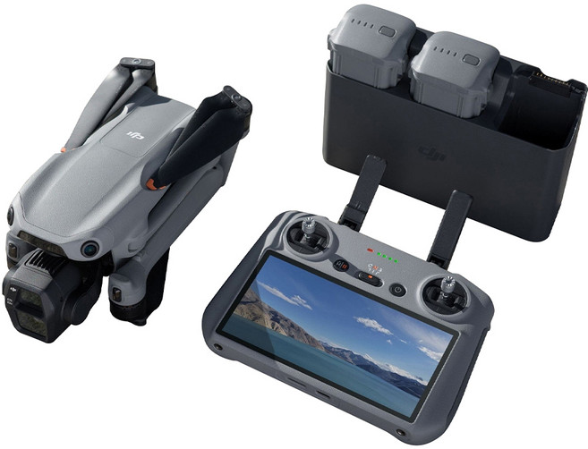 DJI 大疆創新 AIR 3S空拍機 暢飛套裝 RC2, 黑色, 1個
