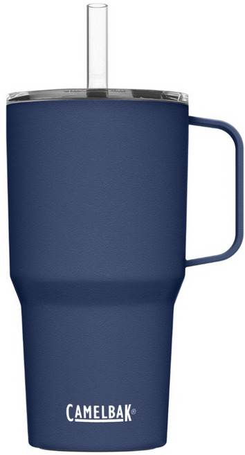 CAMELBAK Straw Mug 雙層不鏽鋼吸管保冰馬克杯, 海軍藍, 1個, 710ml