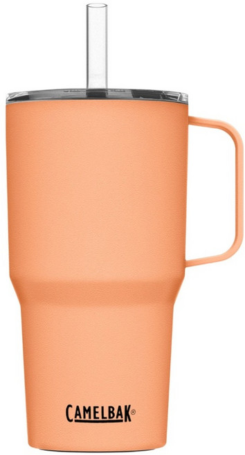 CAMELBAK Straw Mug 雙層不鏽鋼吸管保冰馬克杯, 日出橘, 1個, 710ml