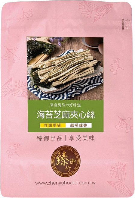 臻御行 海苔黑芝麻夾心絲, 200g, 1包