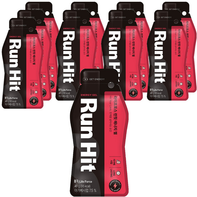 lifeforce Runhit 能量膠, 10個, 40g
