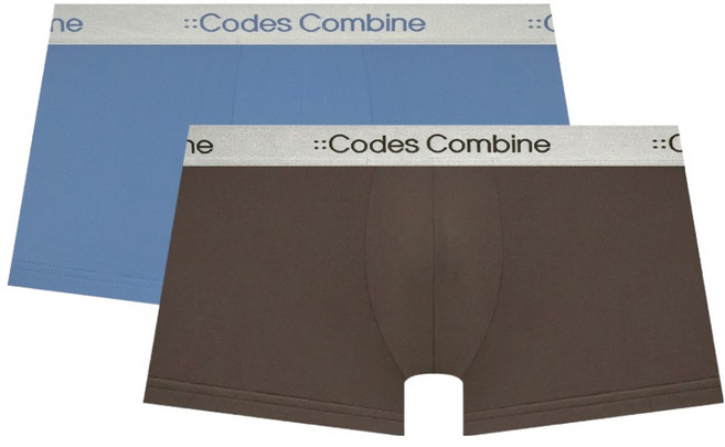 codes combine innerwear 銀色腰帶 Shelon 四角褲 2件組
