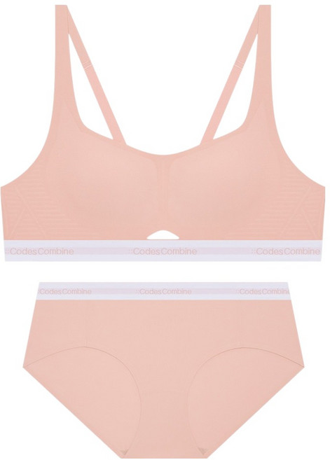codes combine innerwear 前開衩半方型無痕無鋼圈內衣內褲組