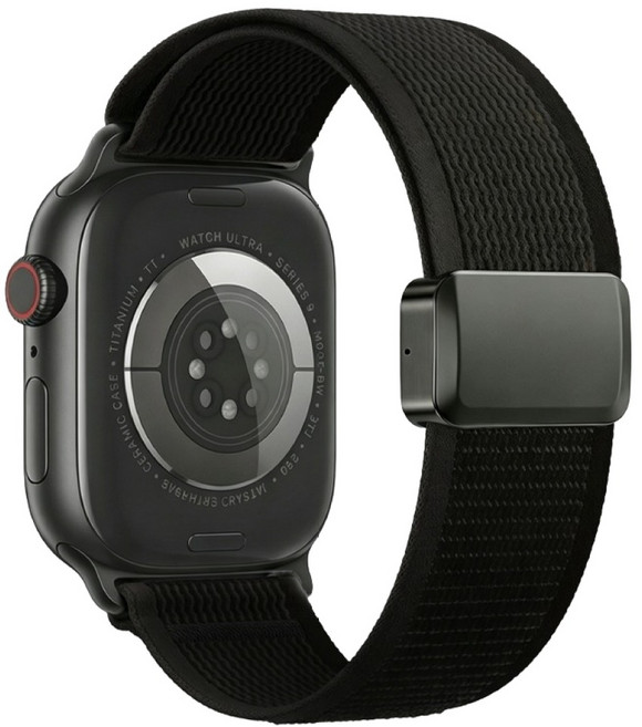 SUnORO Apple Watch S11 運動透氣編織錶帶 42mm 黑色 1個