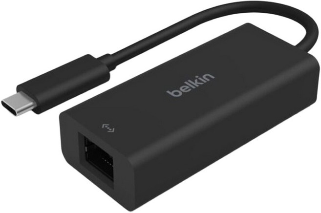 belkin 貝爾金 USB-C轉2.5GB 高速乙太網路連接器 INC012btBK, Black, 1個