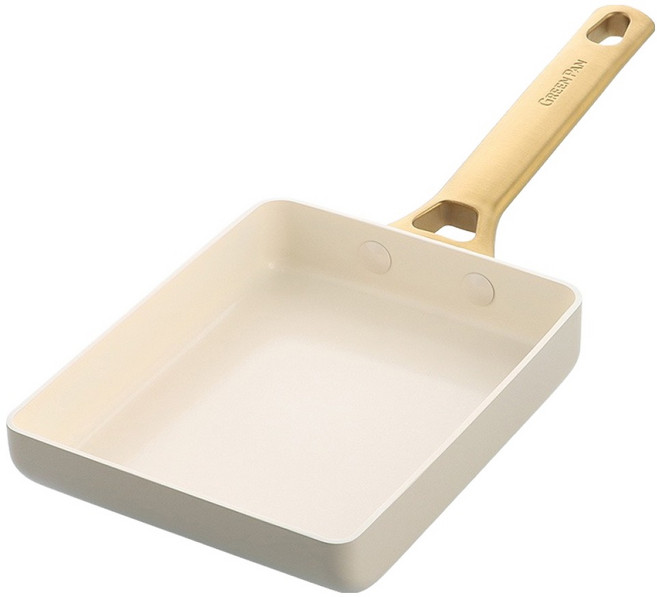 GREEN PAN GreenPan 電磁爐 Padova 陶瓷塗層方形玉子燒鍋 柿子色 CC010611-113, 1個, 18cm