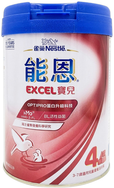 Nestle 雀巢 EXCEL 寶兒 幼兒營養成長配方奶粉 4號 3~7歲, 800g, 1個
