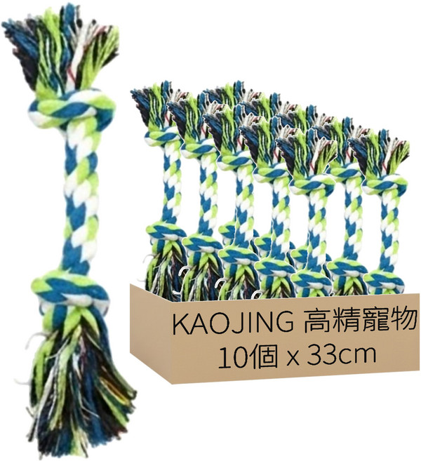 KAOJING 高精寵物 棉繩玩具 大, 混和顏色, 10個