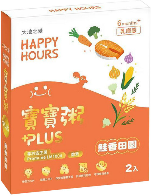 HAPPY HOURS 寶寶粥PLUS+ 鮭香田園, 300g, 1套