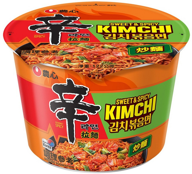 NONGSHIM 農心 辛辣白菜炒麵大碗麵 122g, 1個裝