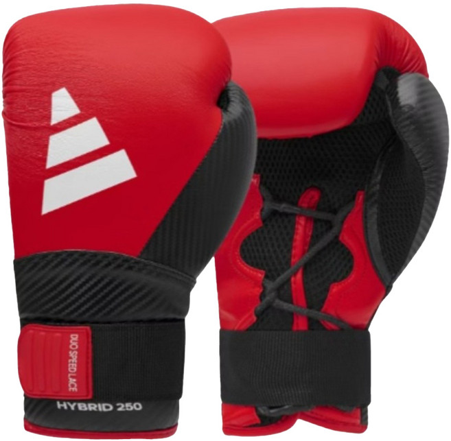 adidas 愛迪達 Hybrid 250 拳擊手套, 紅黑色, 1個