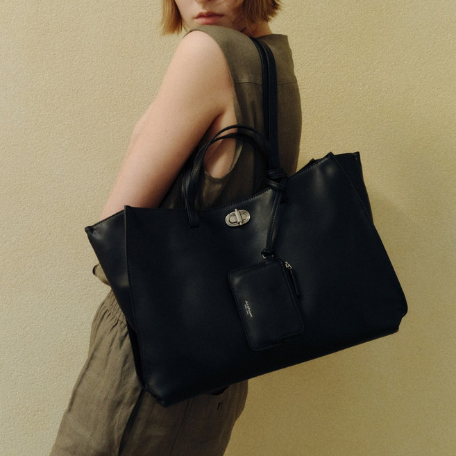 JILLSTUART AUBE 皮革裝飾托特包