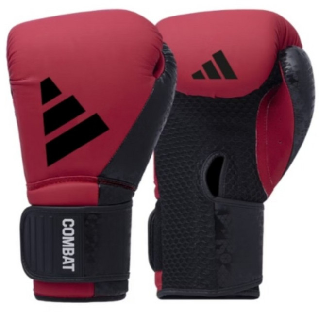 adidas 愛迪達 ADIC50TG COMBAT 50 拳擊手套, 紅黑色, 1個