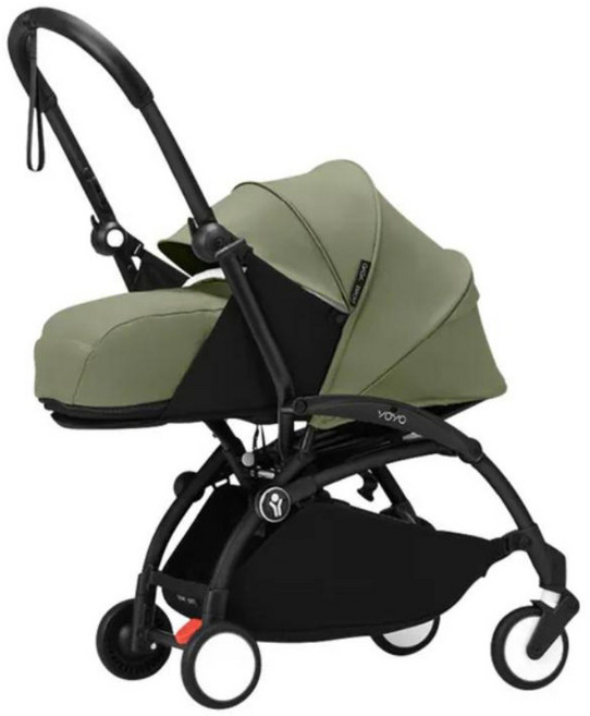 STOKKE YOYO 0+推車組合, 黑車架 + 橄欖綠