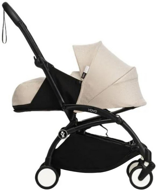 STOKKE YOYO 0+推車組合 Bonpoint 聯名款, 黑車架 + 櫻桃色