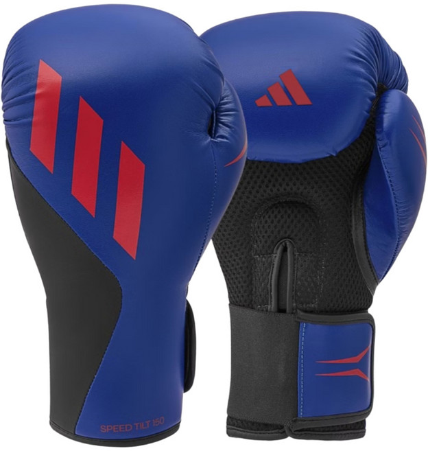 adidas 愛迪達 SPEED TILT 150 拳擊手套 SPD150TG, 藍紅色, 1個