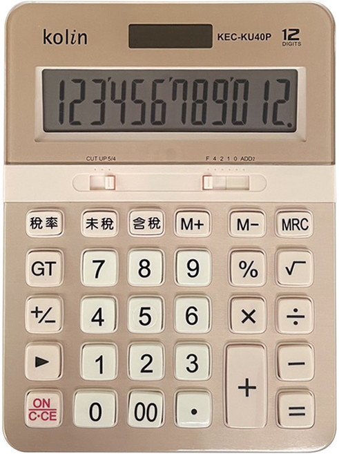Kolin 歌林 12位元計算機 KEC-KU40P 大, 玫瑰金, 1個