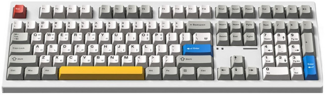 FlEsports 8K 快速觸發磁軸 有線鍵盤 Ivy軸, 霓虹灰, FL-ESPORTS NX108HE, 製造商軸