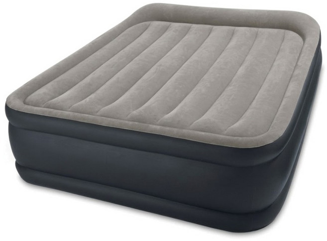 INTEX 豪華三層圍邊充氣床 內建電動幫浦 64135ED, 灰色