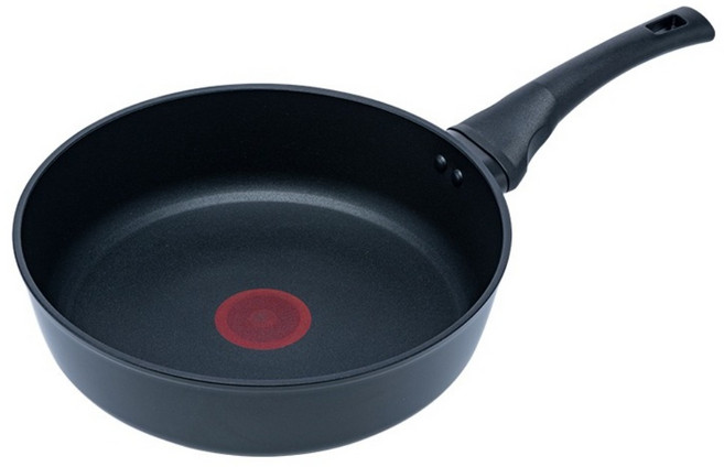 cook power 鍋寶 黑曜岩感溫不沾深煎鍋 DWR-2878 黑色, 1個, 28cm
