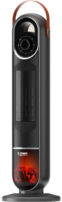 SOnGEn 松井 3D擬真火焰石墨烯陶瓷電暖器, 黑色, SG-2703PTC