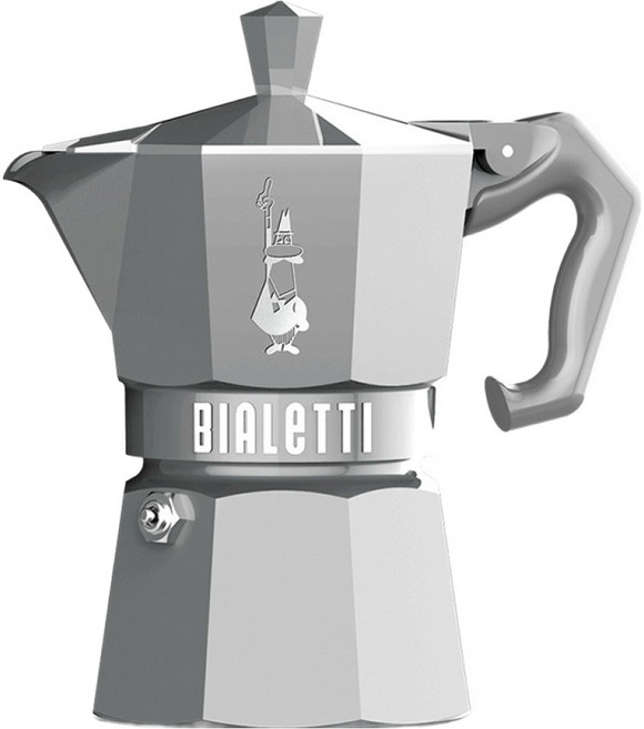 BIALeTTI 拜雷提 獨家三杯份摩卡壺, 1個, 銀色