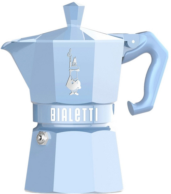 BIALeTTI 拜雷提 獨家3杯份摩卡壺, 1個, 淺藍色