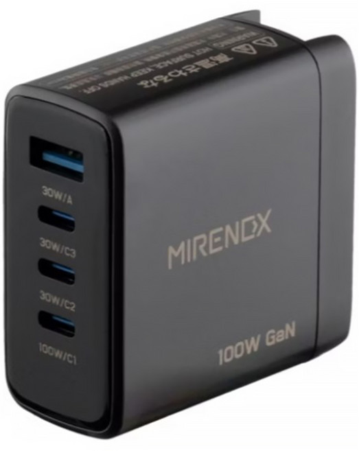 MIRENEX emirai 氮化鎵GaN多孔電源供應器 AC-DK73T, 黑色, 1個