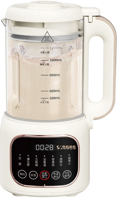 SOnGEn 松井 多功能蔬果破壁冷熱調理豆漿機, SG-031HB-W
