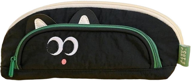 MOINI 大眼動物筆袋, 黑貓, 1個