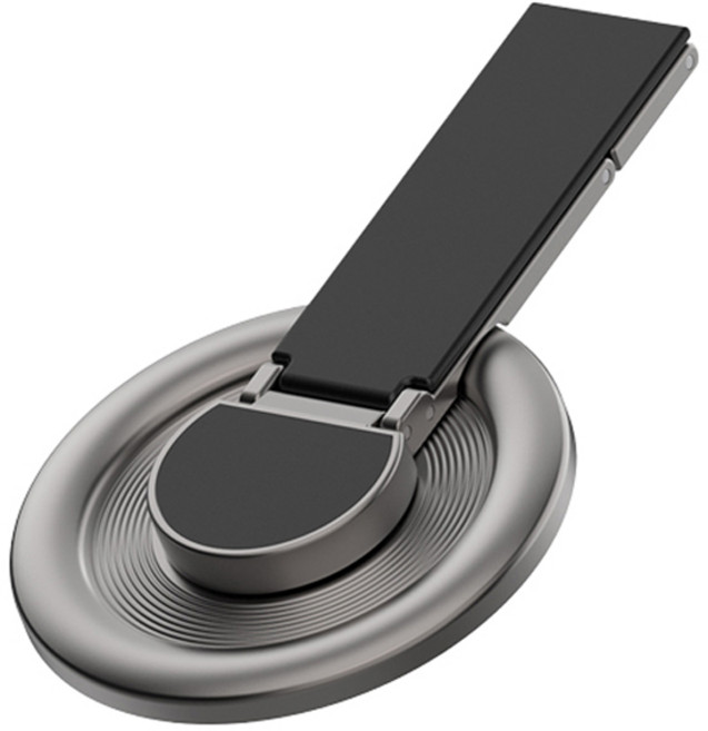 K-Stick 360度旋轉 MagSafe 金屬支架 手機支架, 黑色, 1個