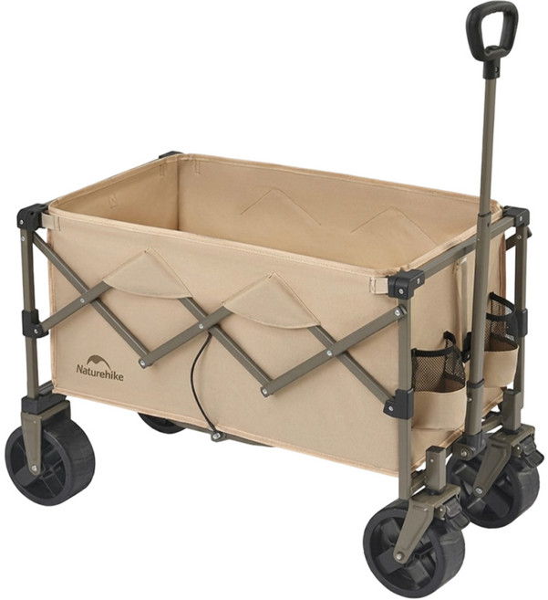 Naturehike 挪客 輕盈折疊推車 100L, 亞麻棕, 1個
