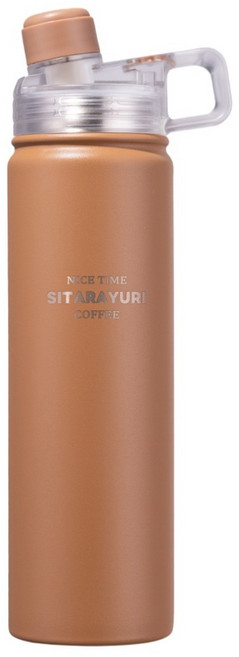 Sitarayuri 304不鏽鋼提把磁吸雙飲保溫瓶, 咖啡色, 1個, 700ml